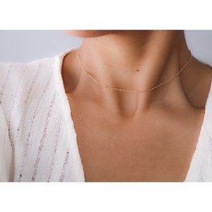 Gold-filled Satellite Necklace Chain 15”